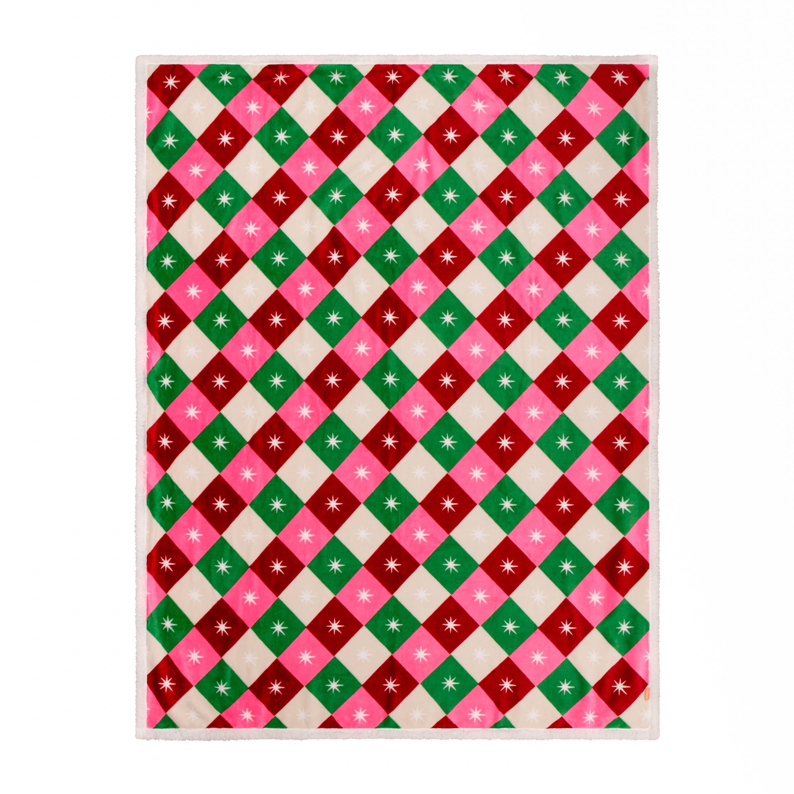 Star Sherpa Fleece Throw Multicolour