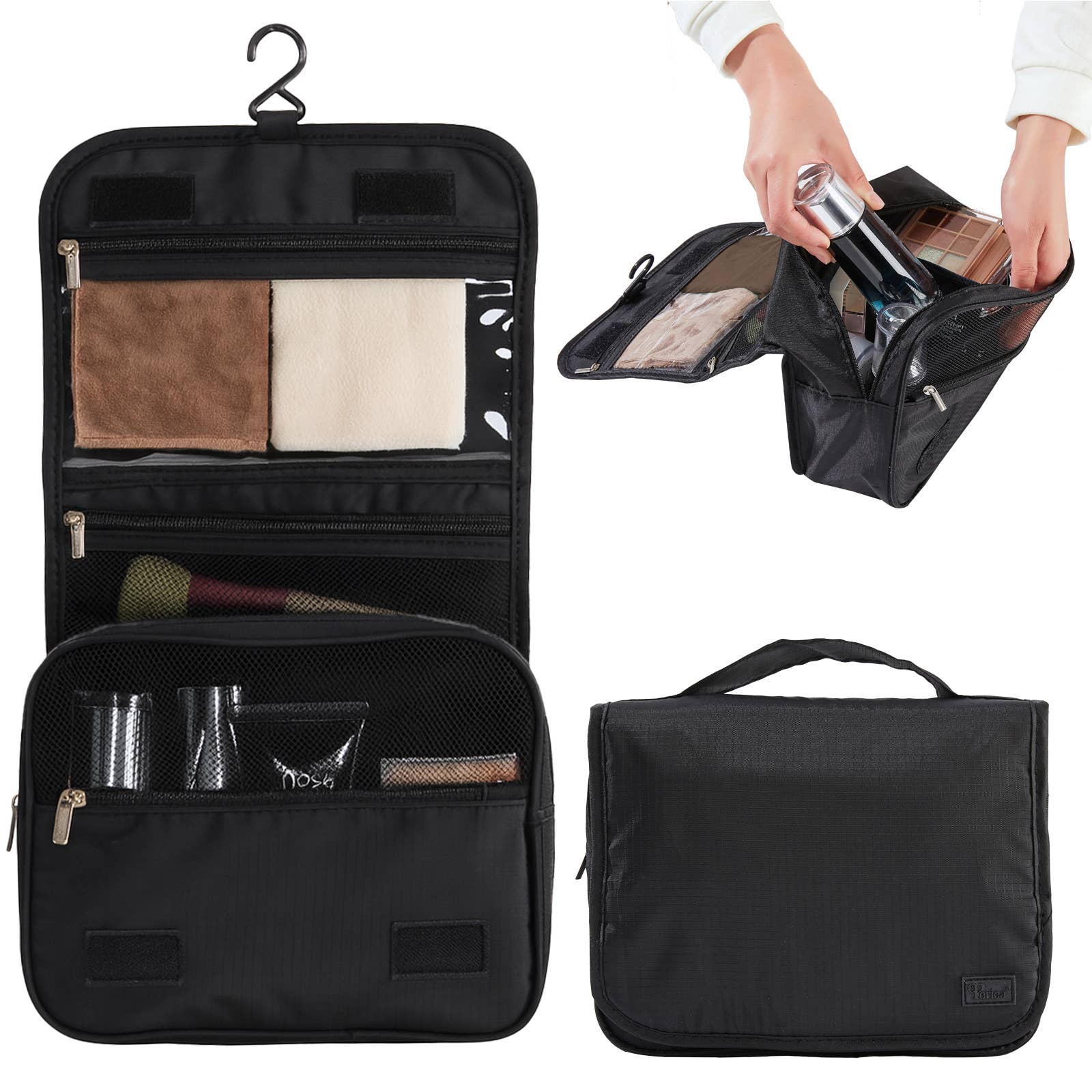 Vanlife Hanging Travel Wash Bag for Toiletries & Cosmetics