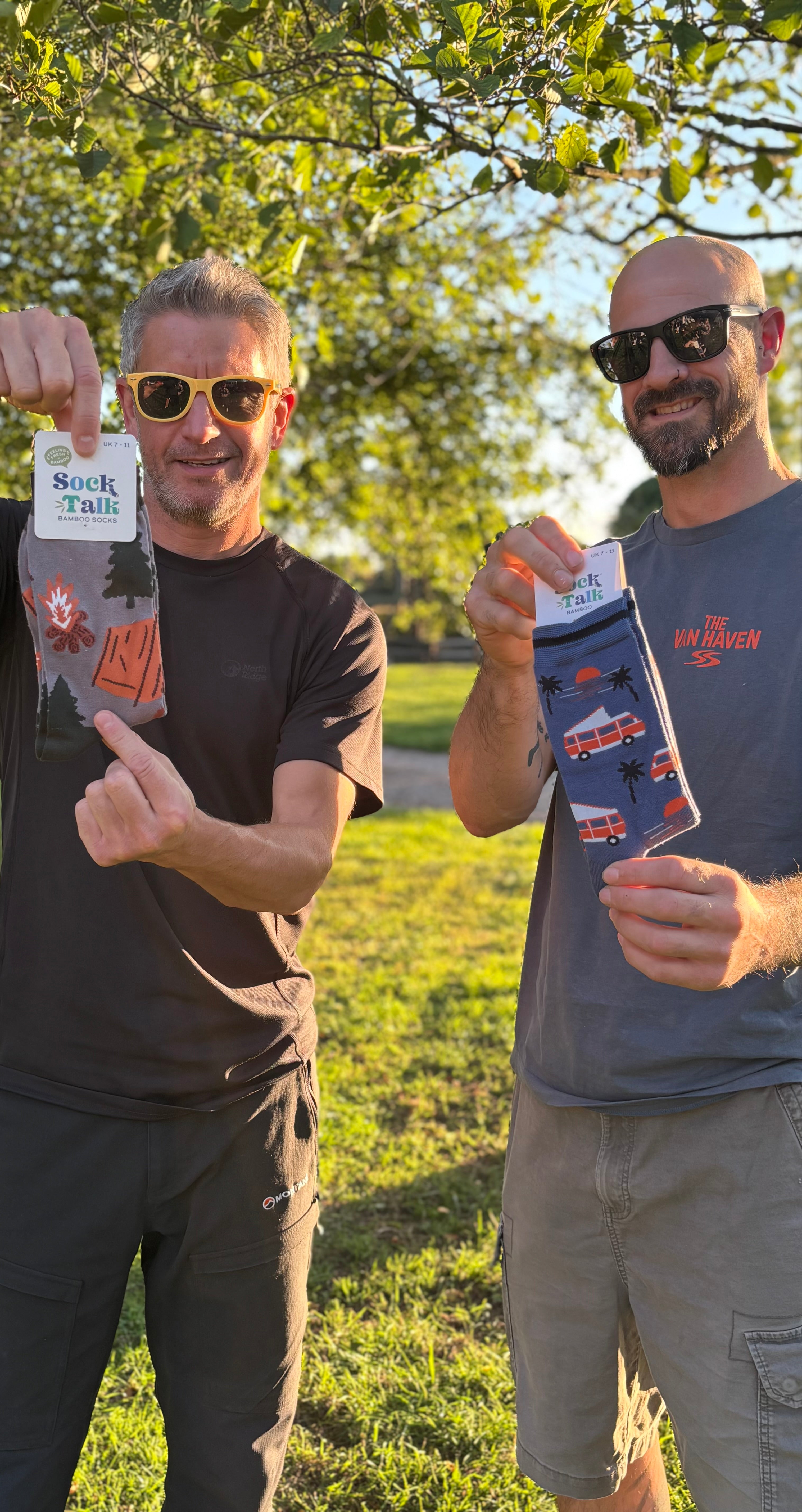 Happy Camper Bamboo Socks - Grey