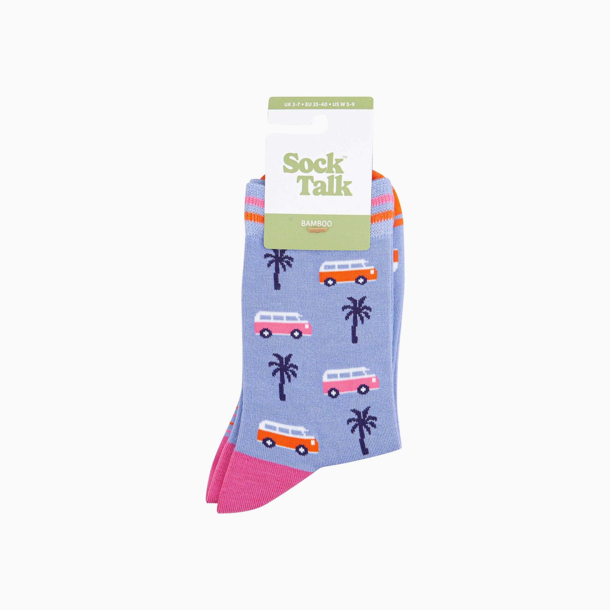 Palm Springs Bamboo Socks - Blue