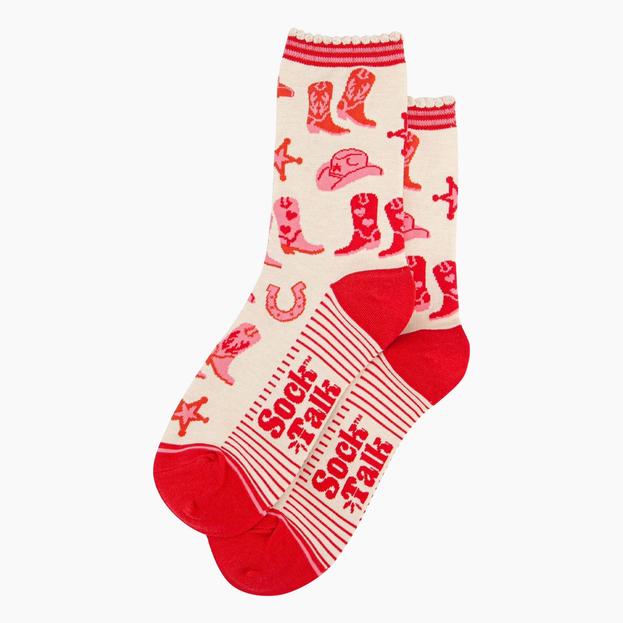 Wild West Bamboo Socks - Cream