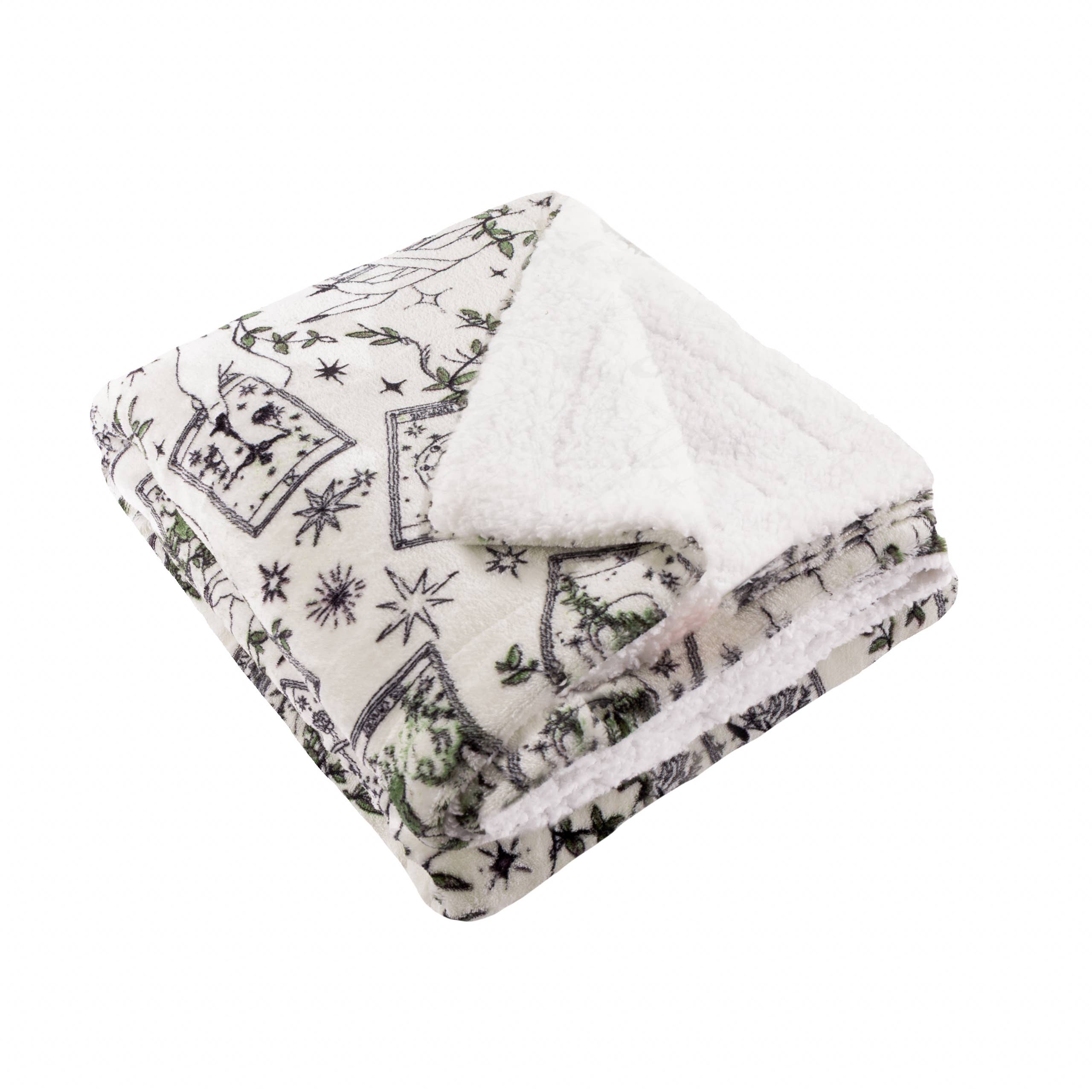 Celestial Stories Printed Sherpa Fleece Throw