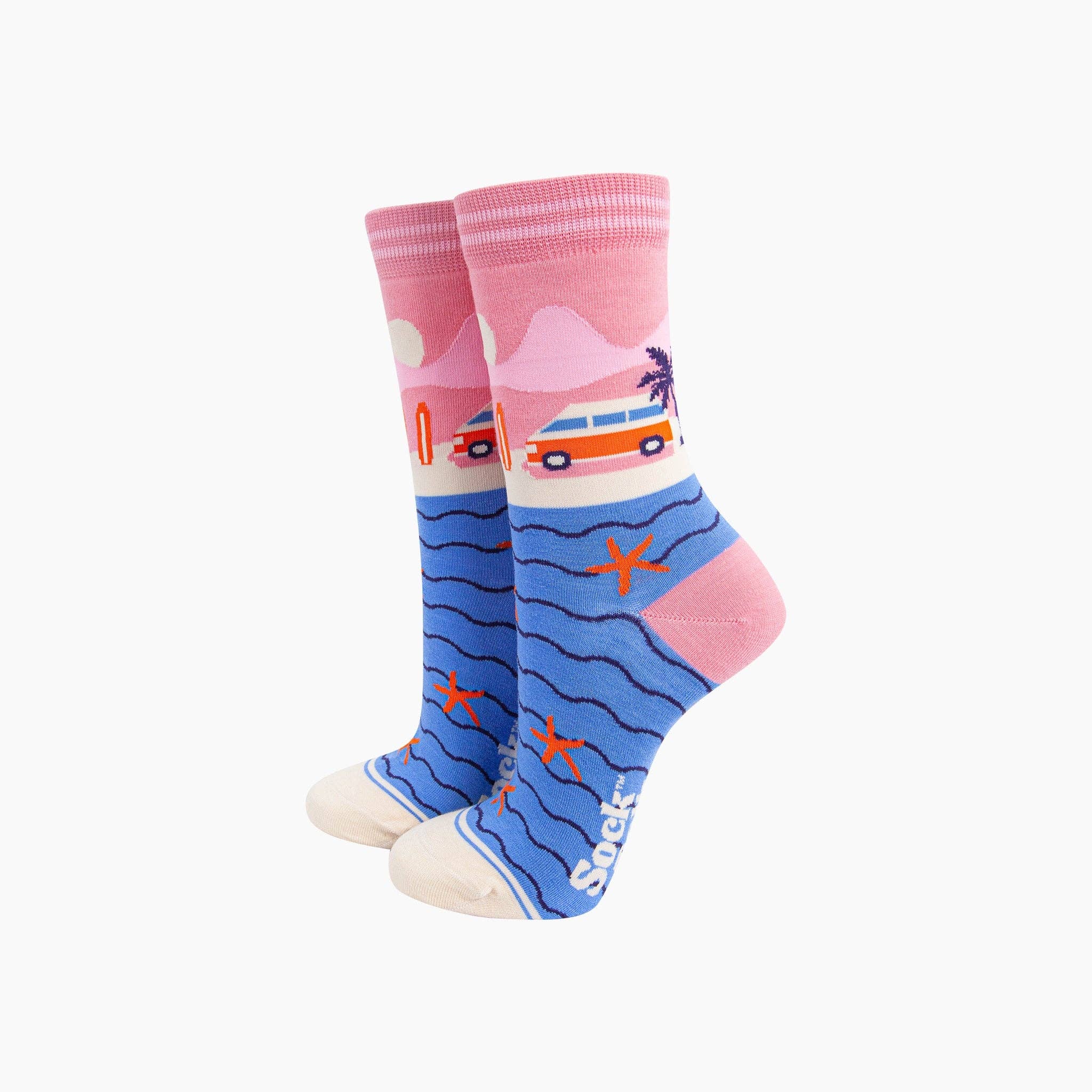 Beach Days Bamboo Socks - Pink