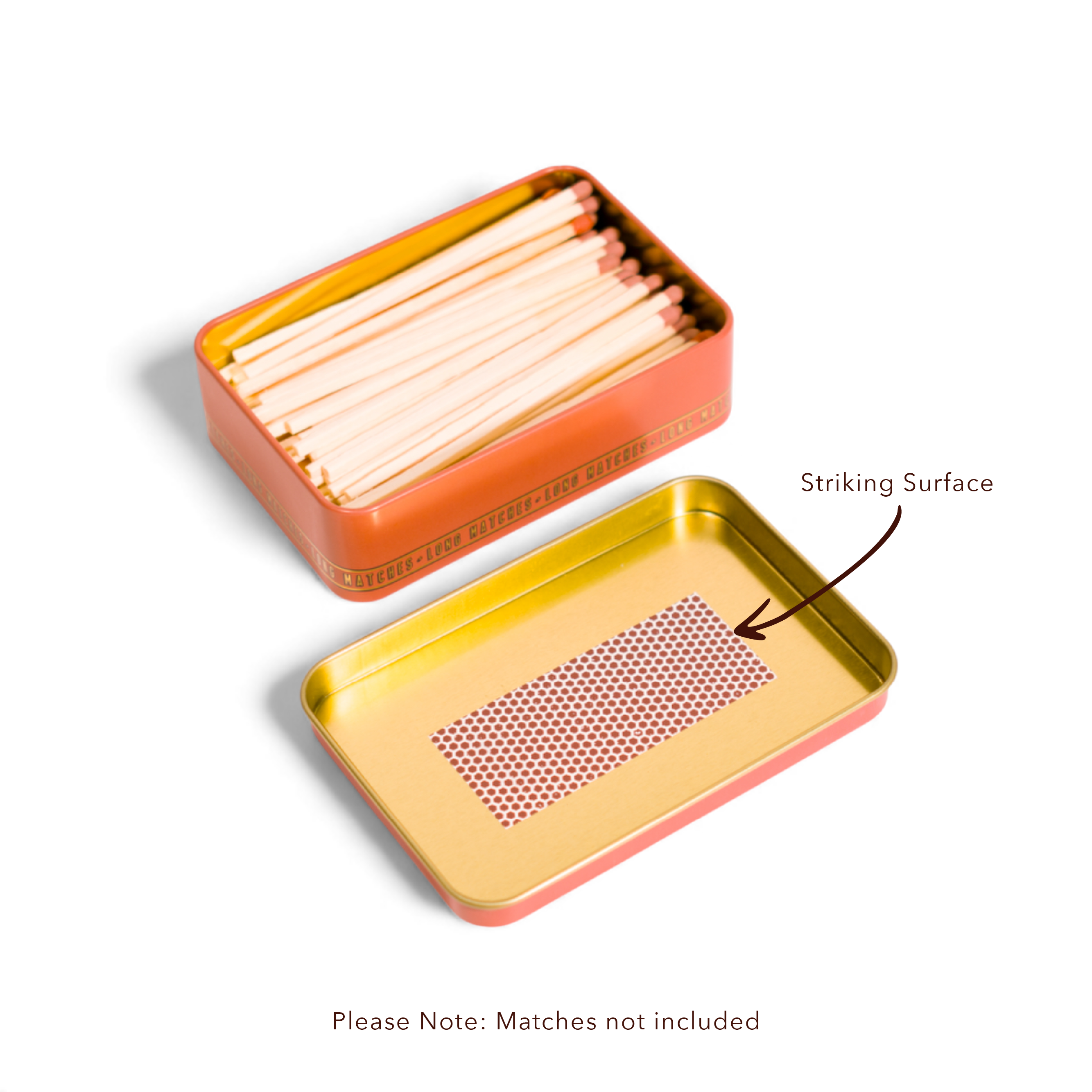 Long Match Storage Tin – Teal, Rust or Putty