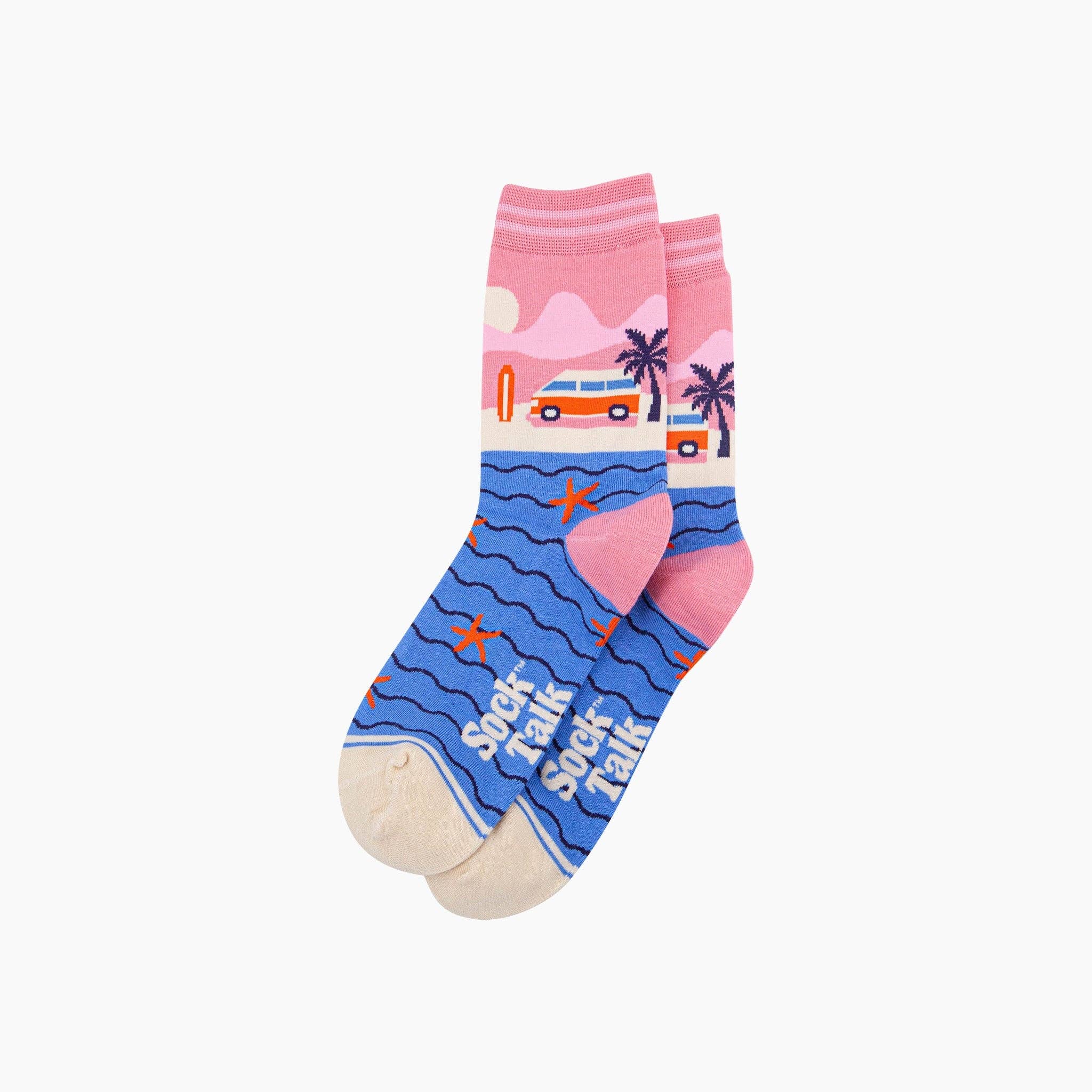 Beach Days Bamboo Socks - Pink