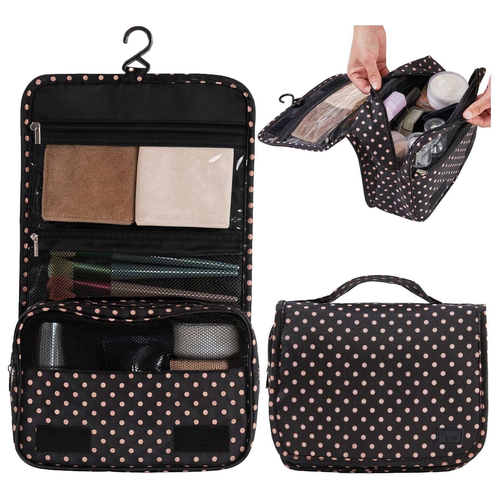 Vanlife Hanging Travel Wash Bag for Toiletries & Cosmetics