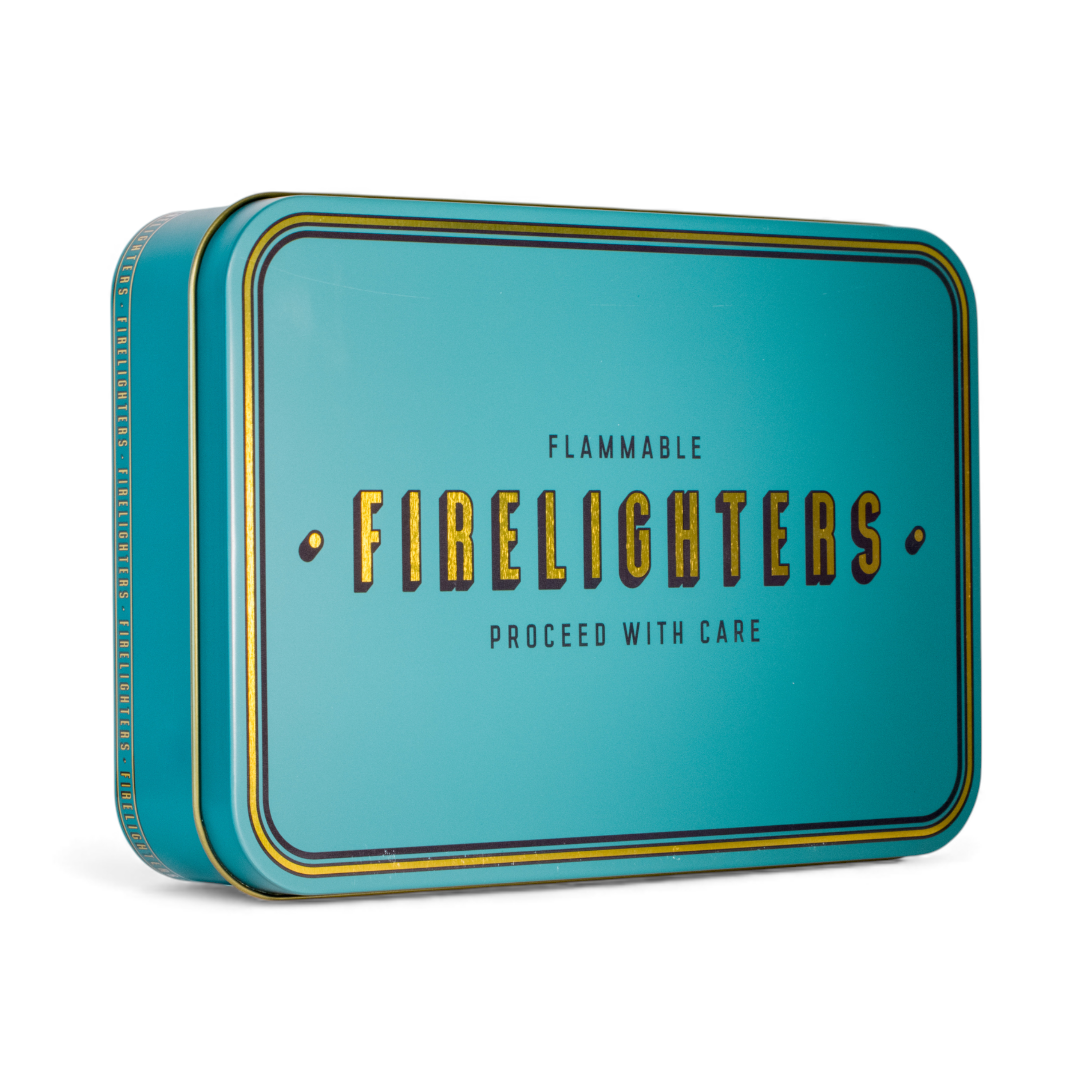 Firelighters Storage Tin - Teal, Rust or Putty