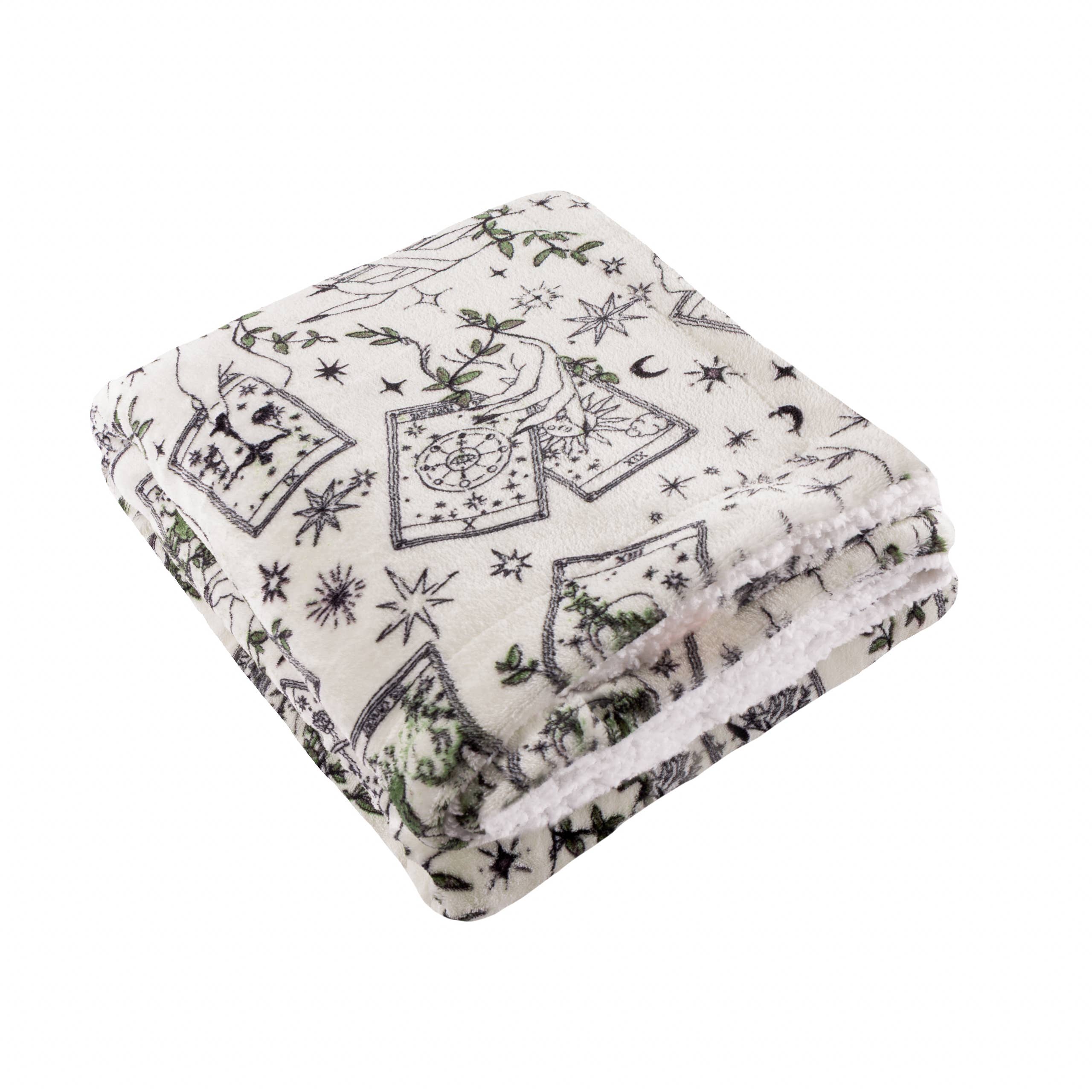 Celestial Stories Printed Sherpa Fleece Throw