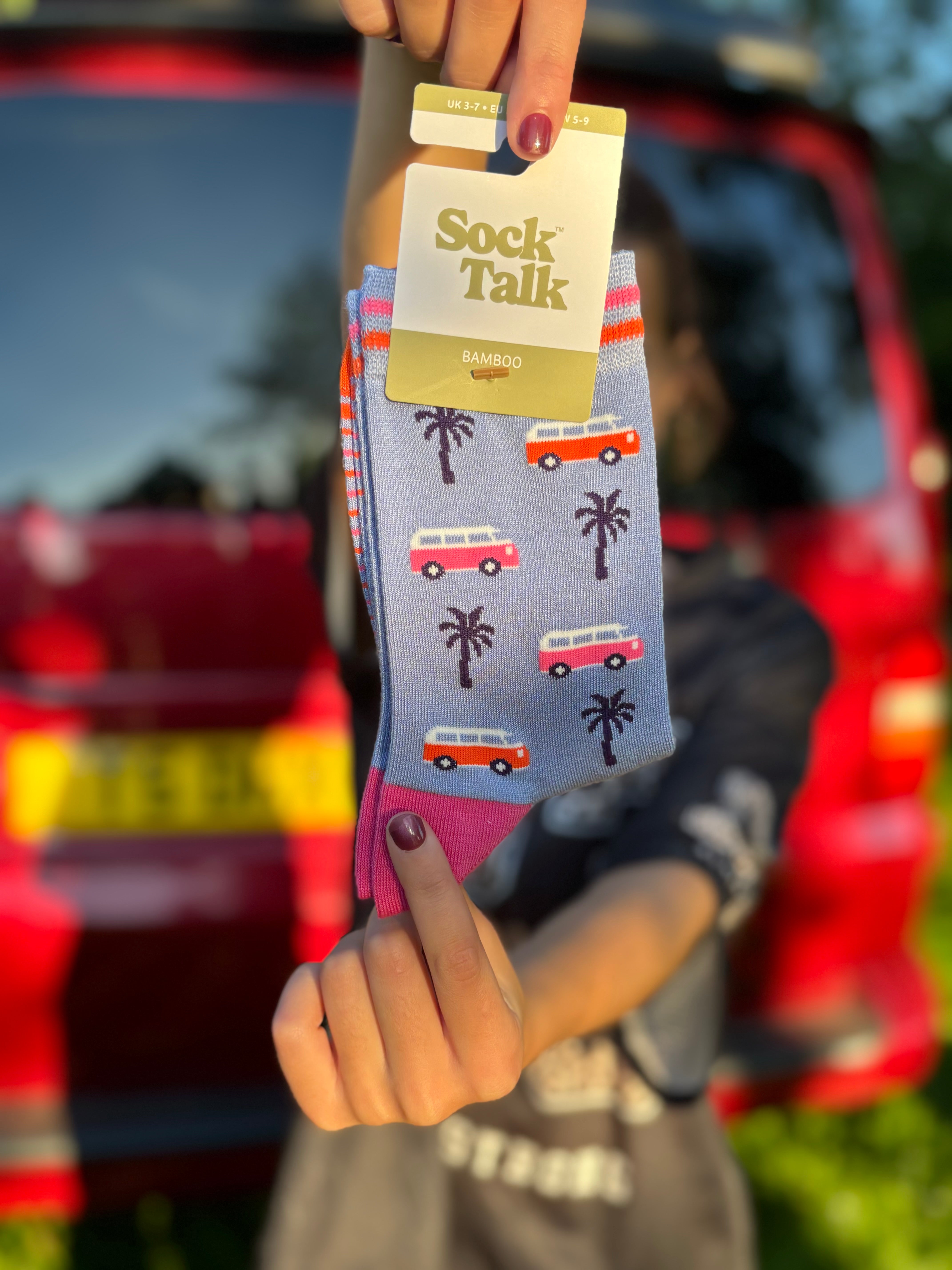 Palm Springs Bamboo Socks - Blue