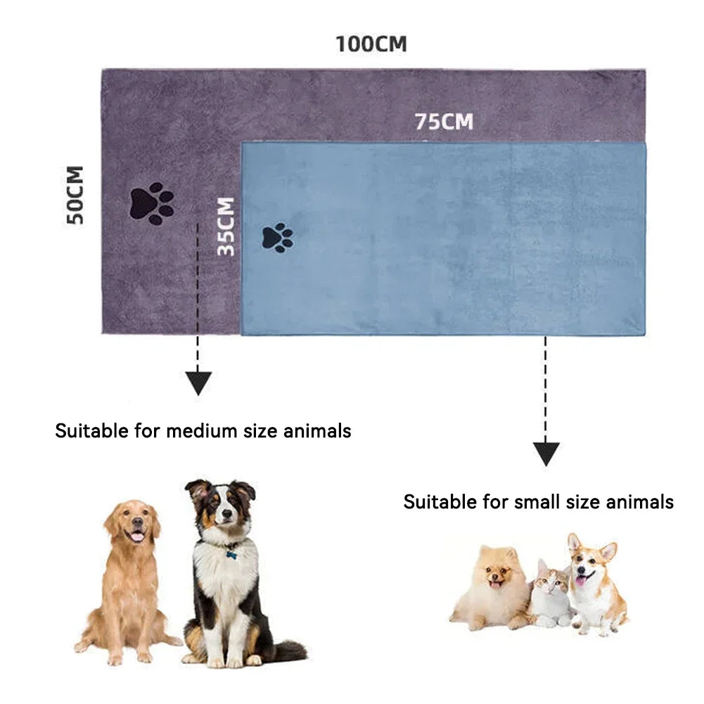 Quick-Dry Microfibre Pet Towel