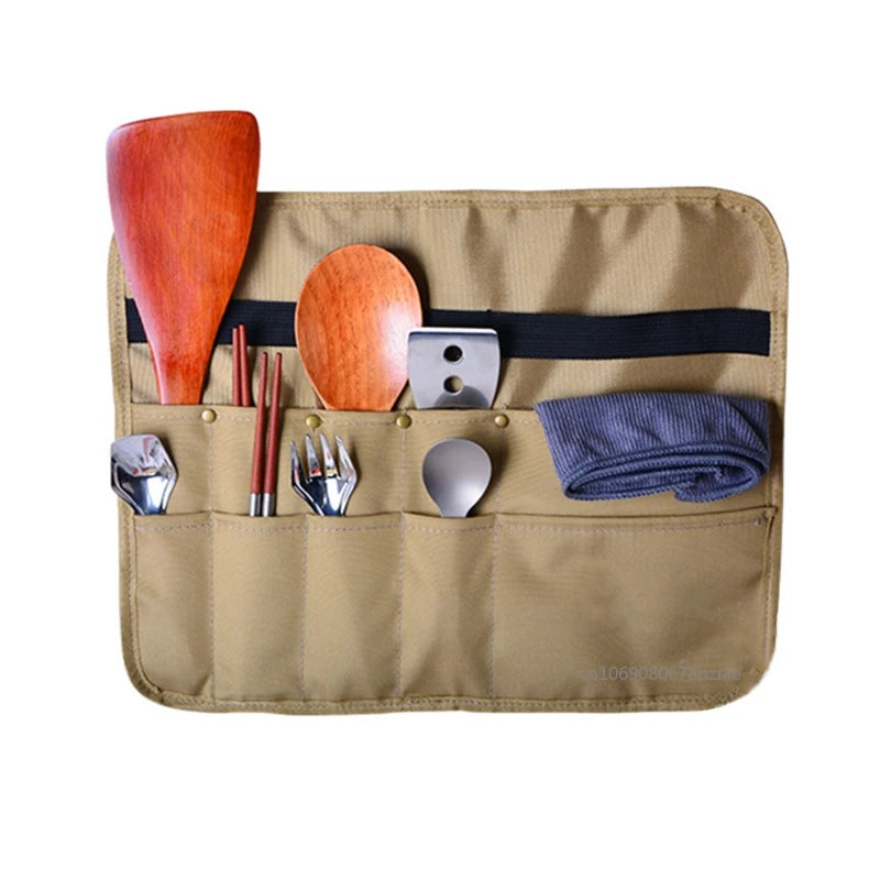 Camping Cutlery & Utensil Storage Roll | Campervan Kitchen Organiser