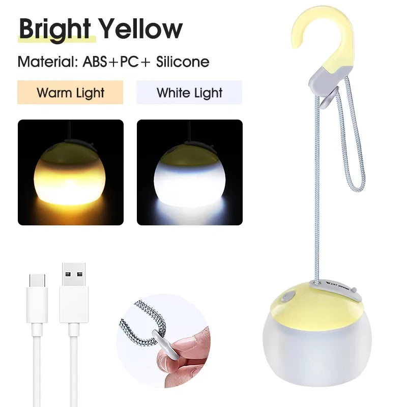 USB Rechargeable Camping Lantern – Hanging Tent Light for Campervans, Vanlife & Outdoor Adventures