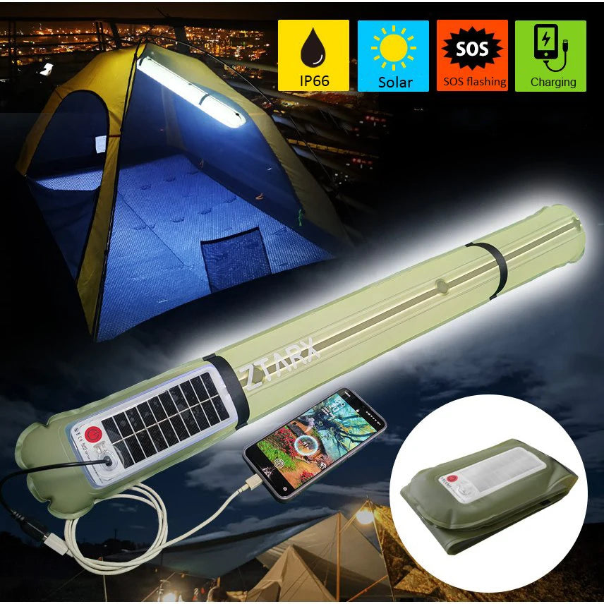 Inflatable Solar Camping Light – Portable, Rechargeable Vanlife Lantern