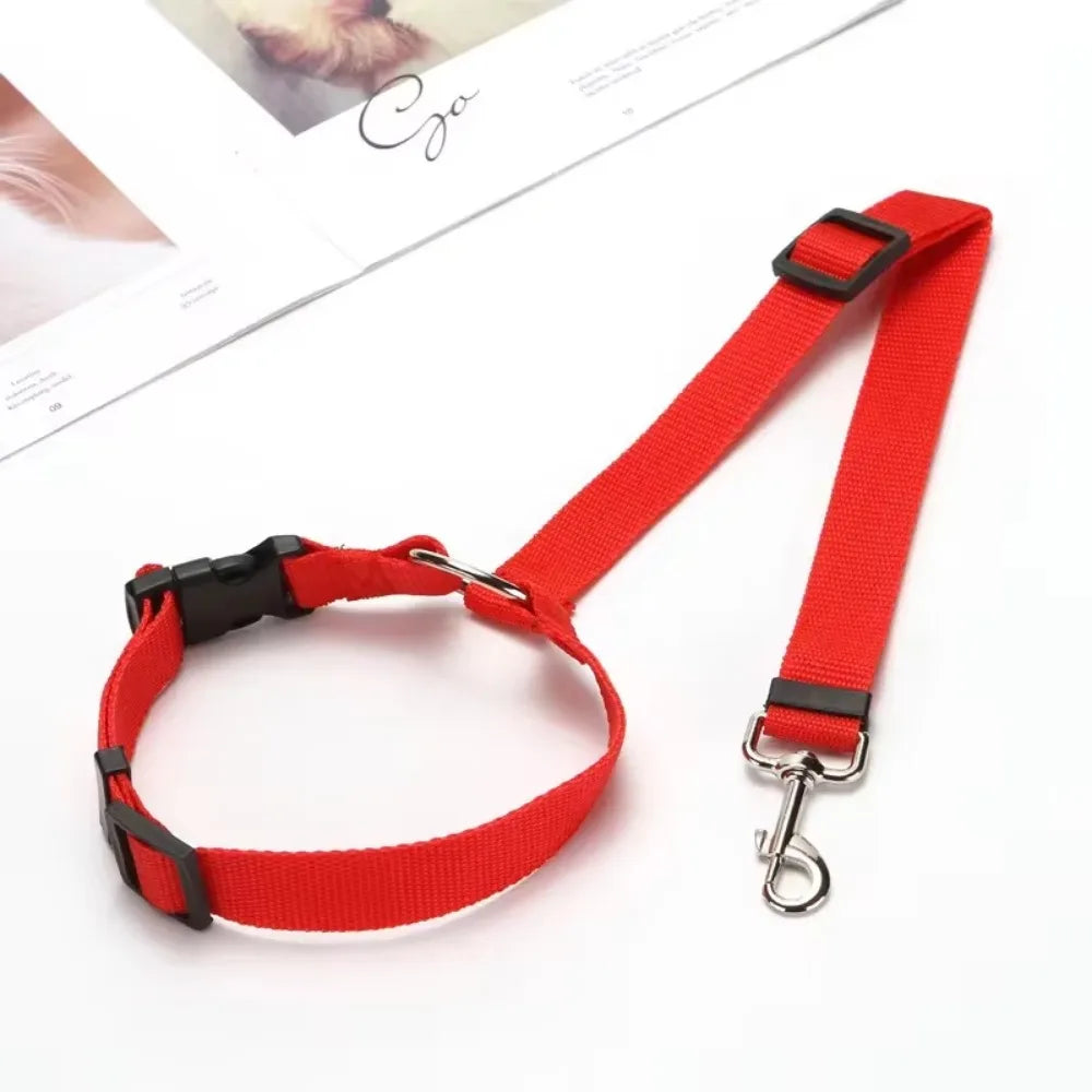 Two-in-one Pet Car Seat Belt Nylon Lead