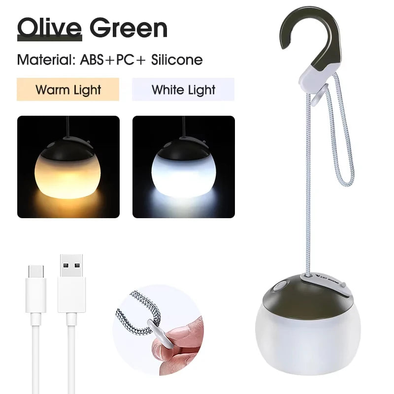 USB Rechargeable Camping Lantern – Hanging Tent Light for Campervans, Vanlife & Outdoor Adventures