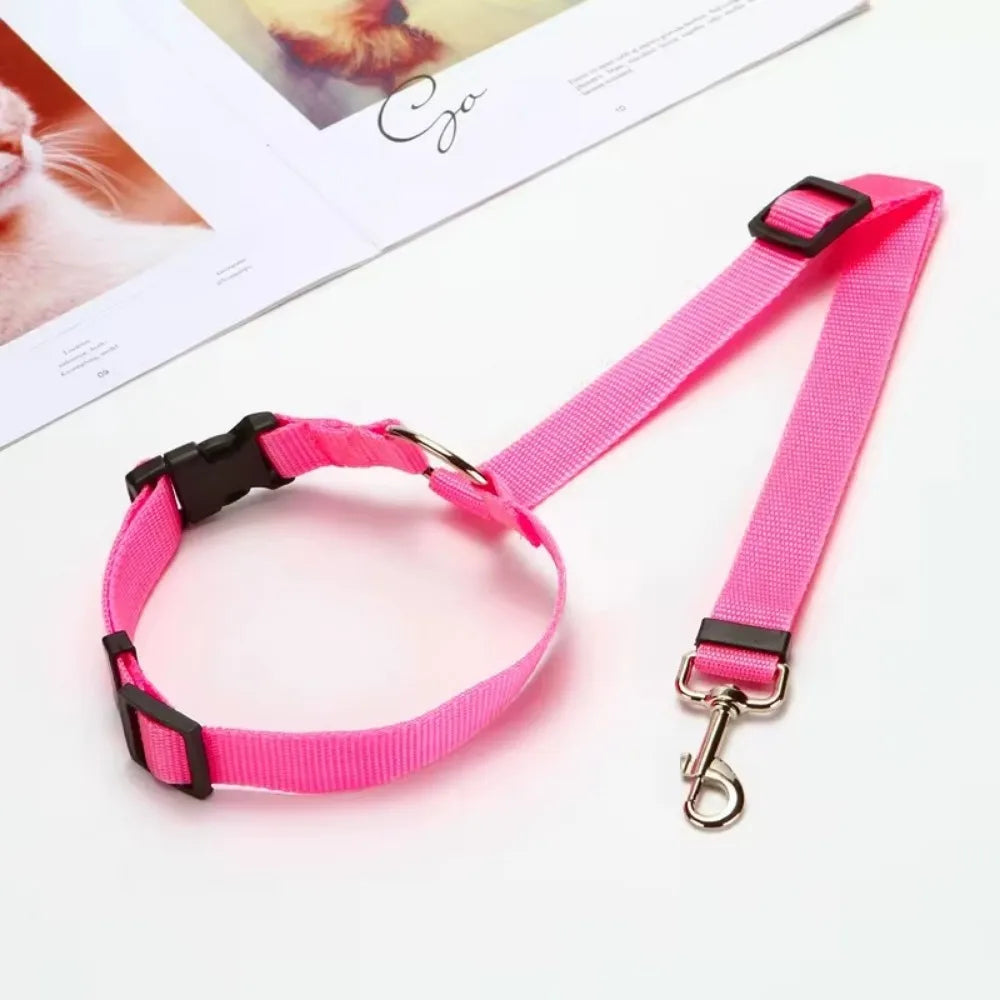 Two-in-one Pet Car Seat Belt Nylon Lead