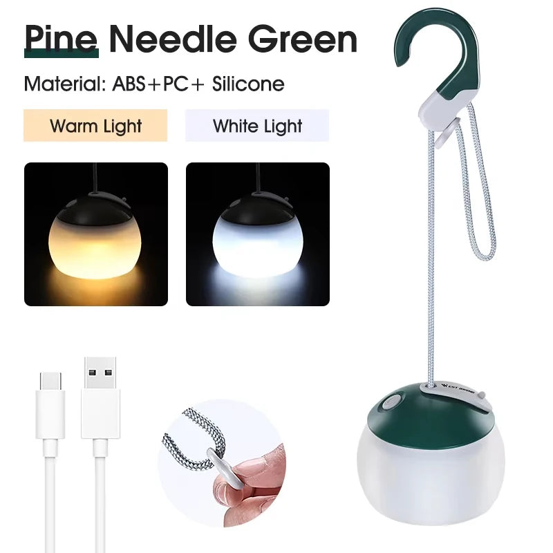 USB Rechargeable Camping Lantern – Hanging Tent Light for Campervans, Vanlife & Outdoor Adventures