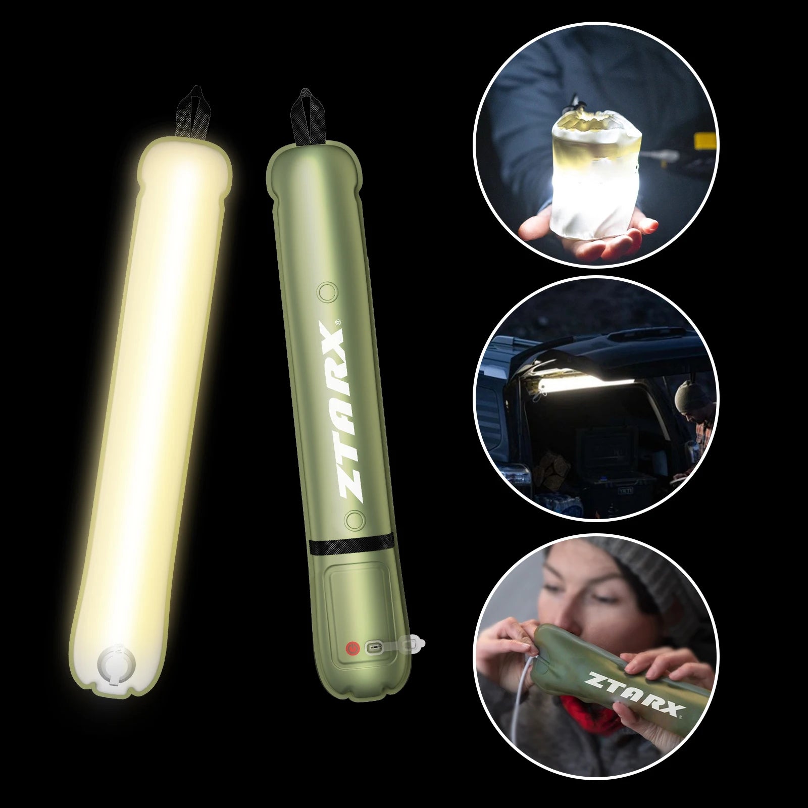 Inflatable Solar Camping Light – Portable, Rechargeable Vanlife Lantern