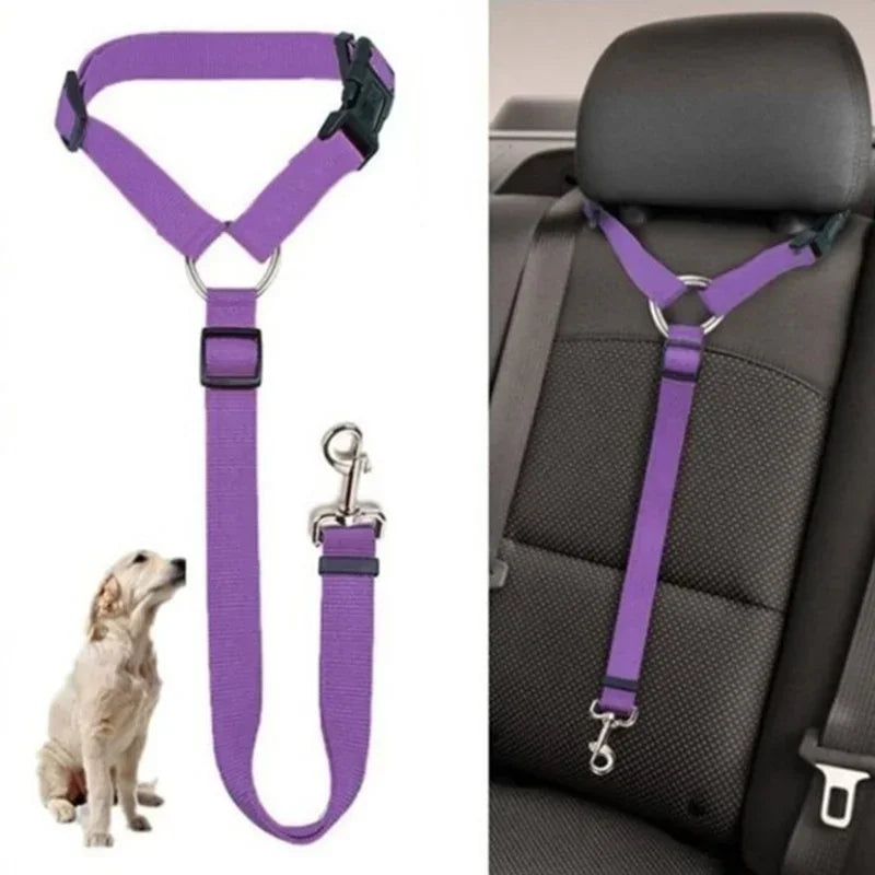 Two-in-one Pet Car Seat Belt Nylon Lead
