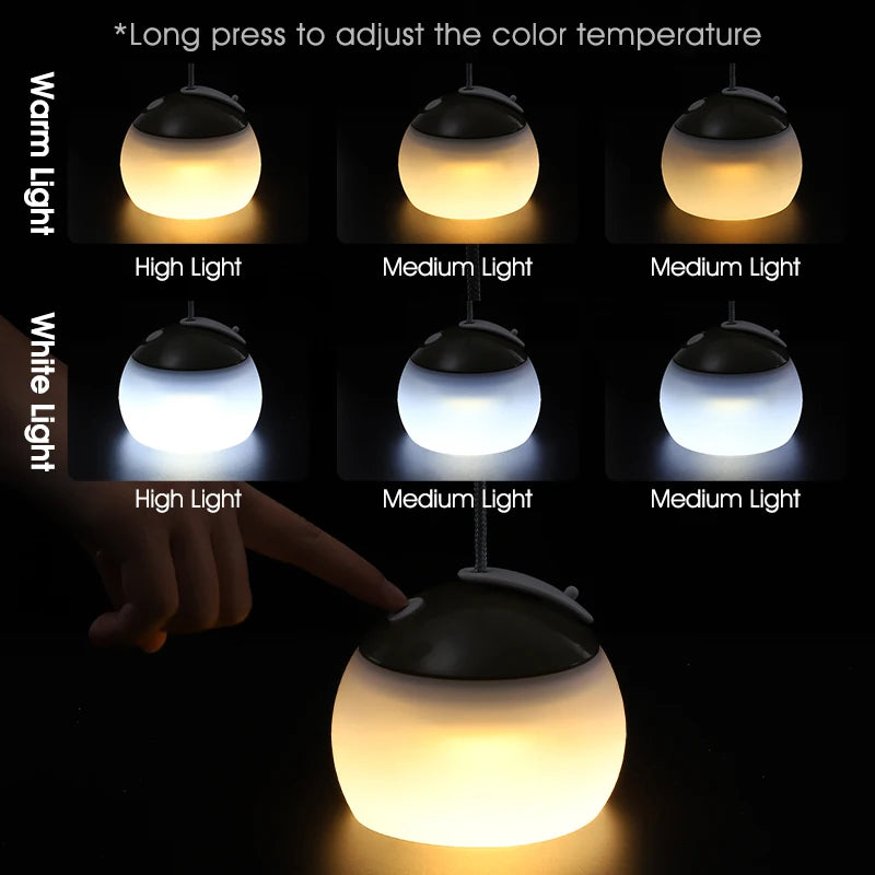 USB Rechargeable Camping Lantern – Hanging Tent Light for Campervans, Vanlife & Outdoor Adventures