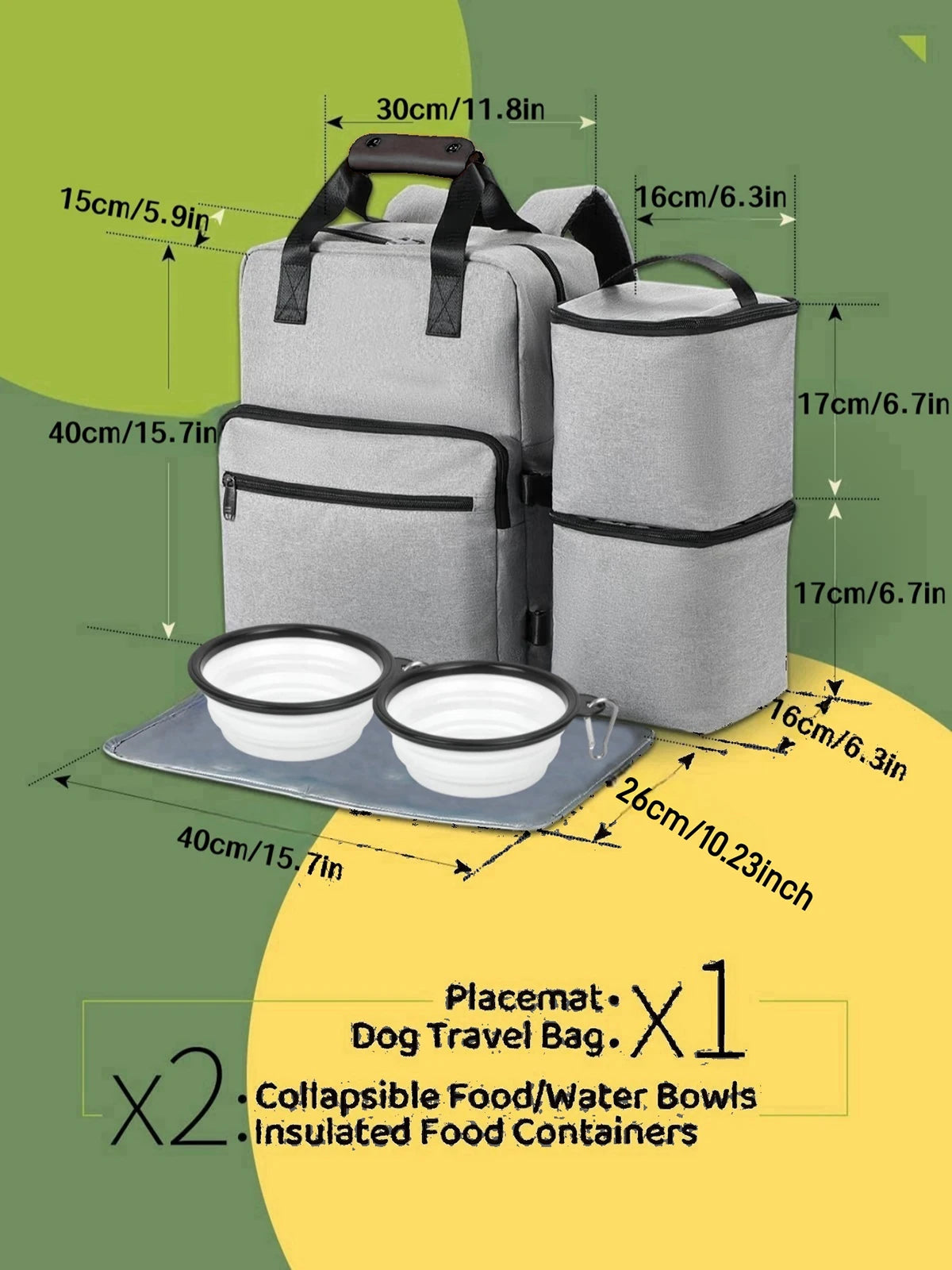 Dog Travel Bag & Pet Organiser Backpack