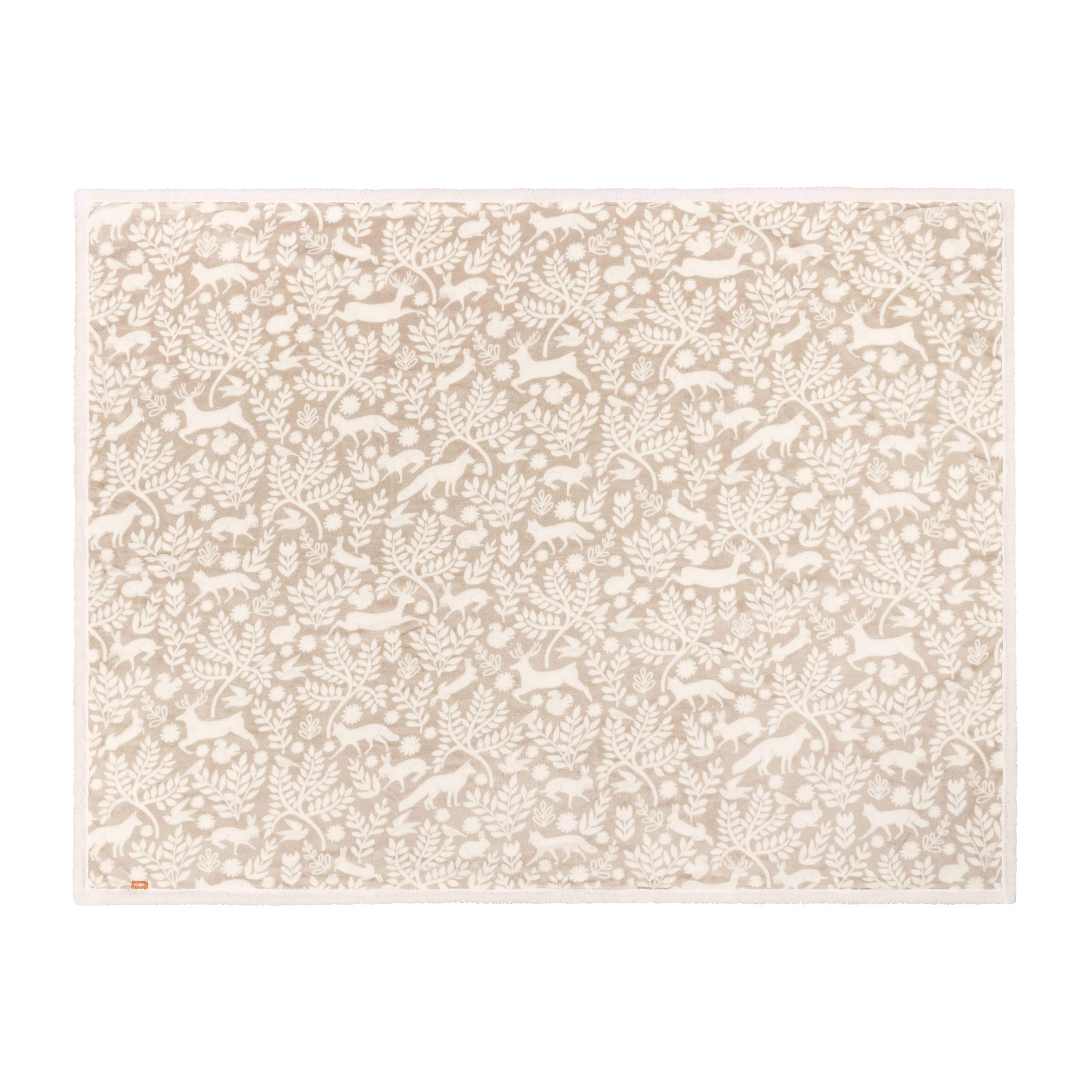Skandi Woodland Sherpa Fleece Throw Sable