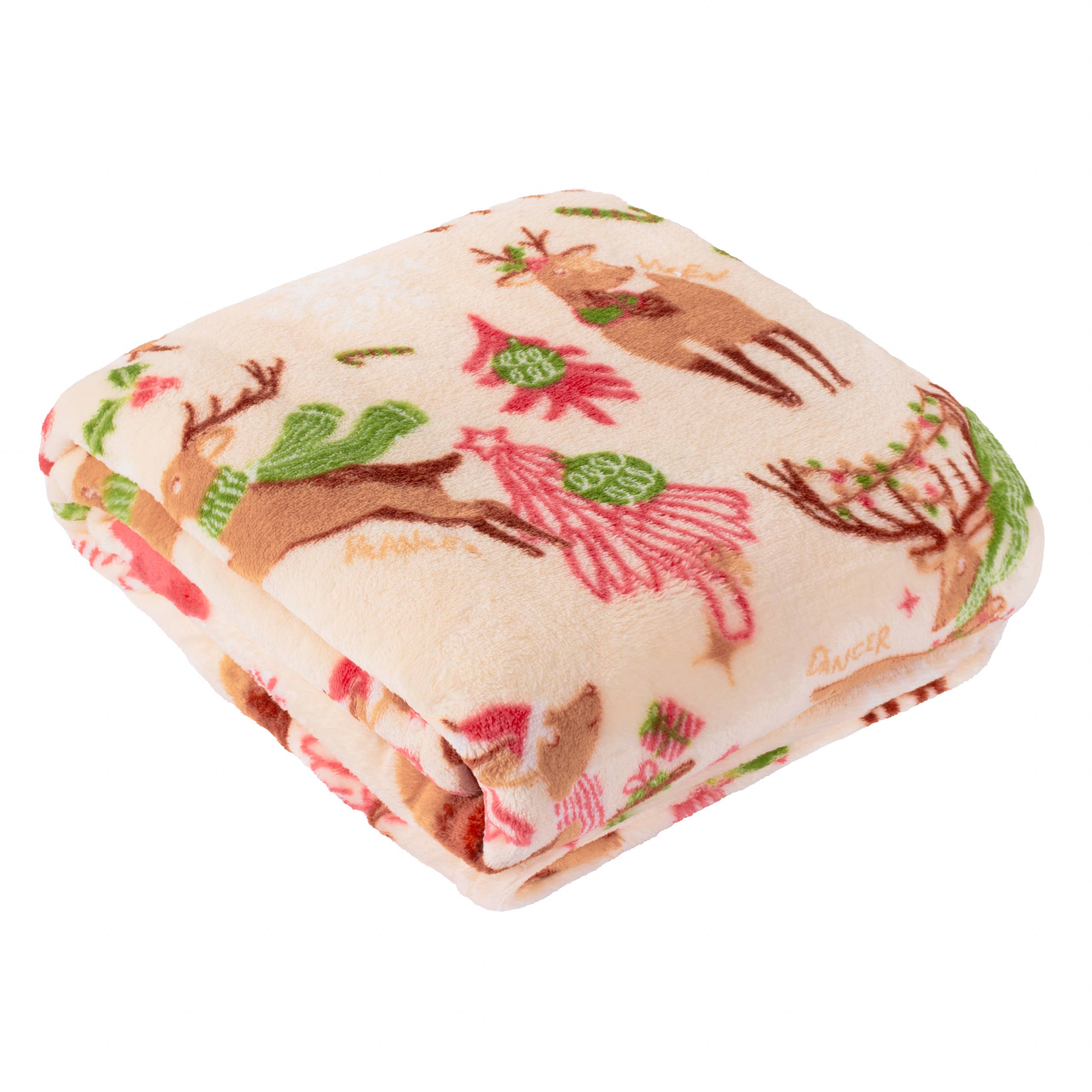 Sleigh Team Printed Fleece Throw Multicolour