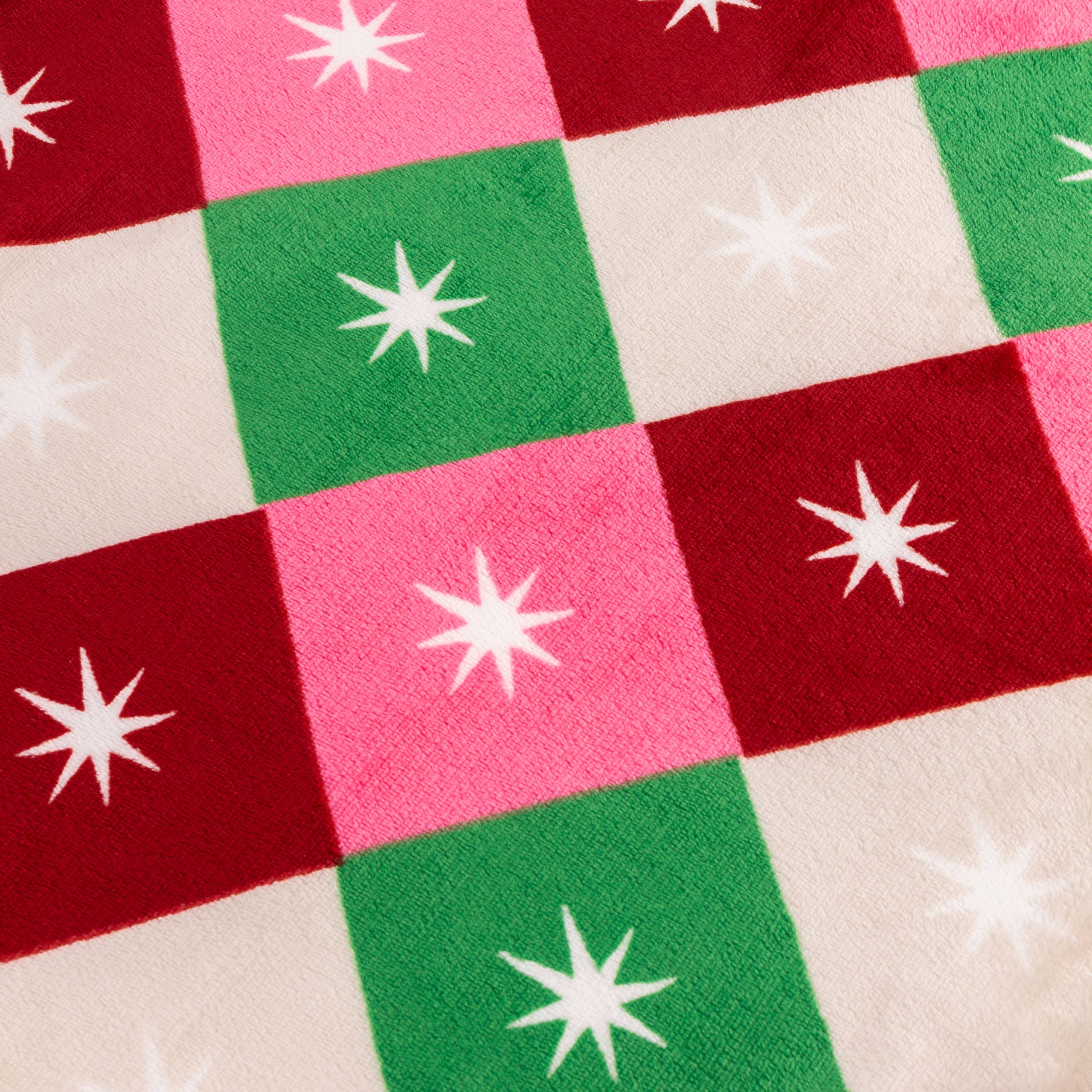 Star Sherpa Fleece Throw Multicolour