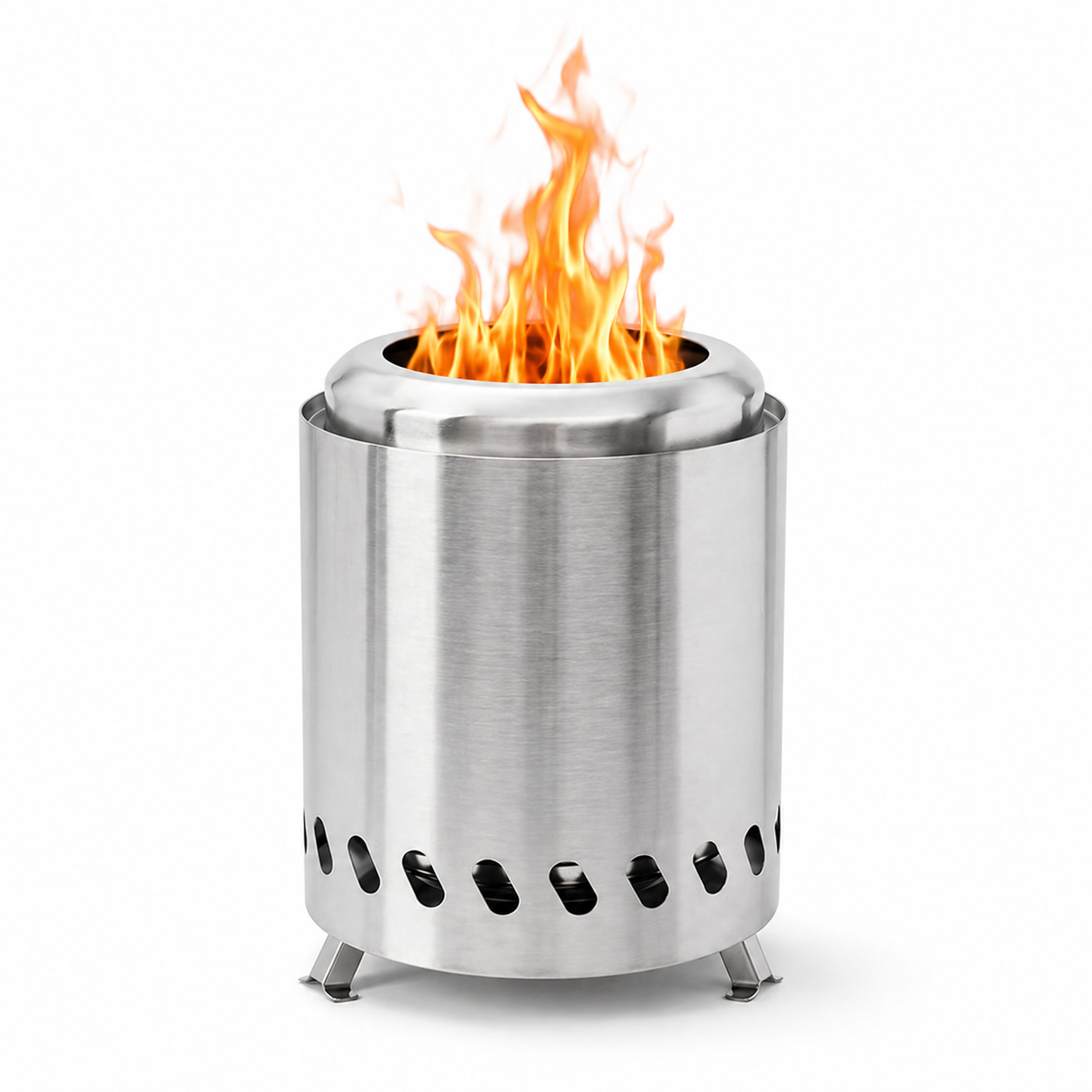 Portable Stainless Steel Firepit | Foldable Legs Camper Fire Pit | The Van Haven