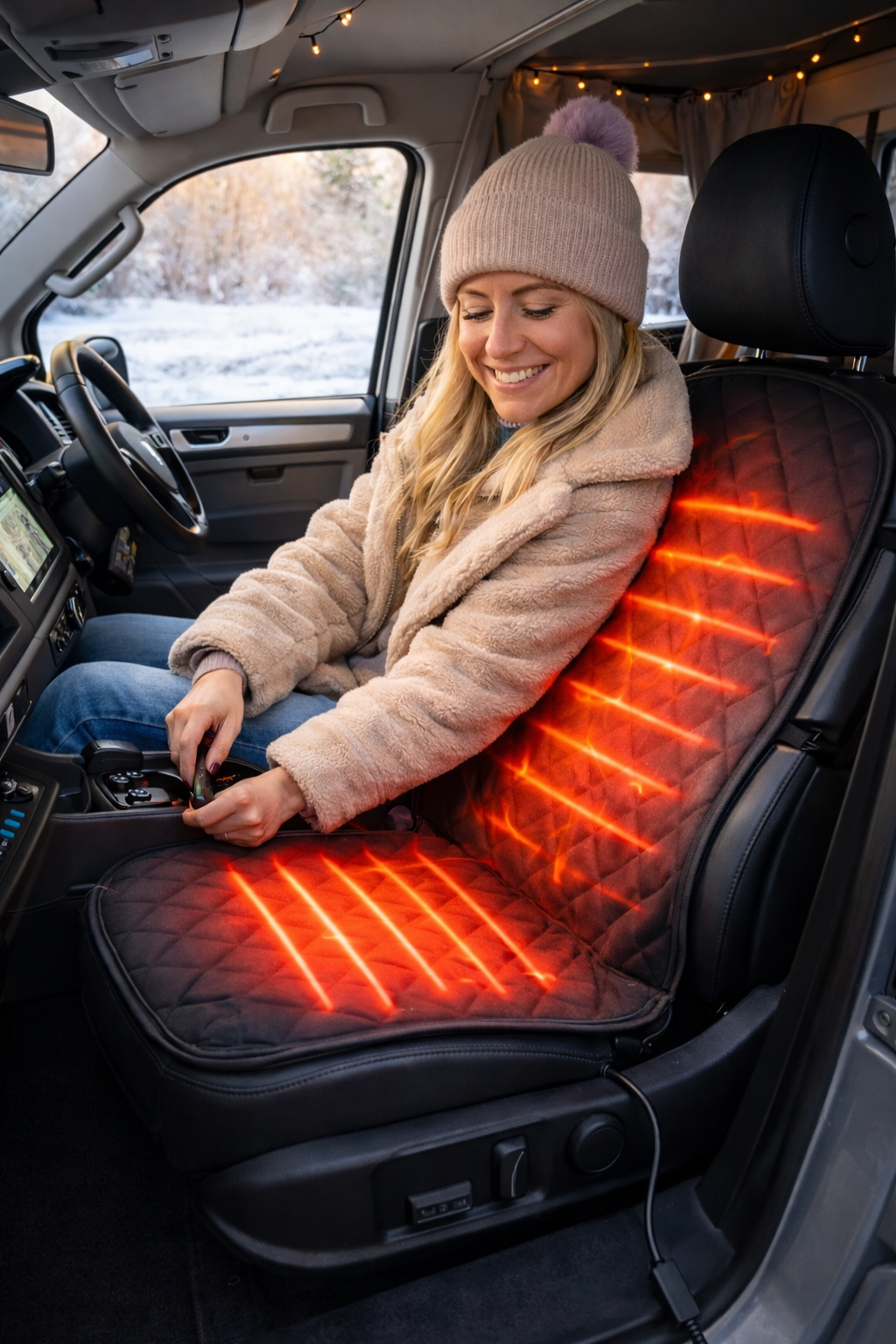 12V Heated Car Seat Cover | Vanlife Comfort Essential | The Van Haven
